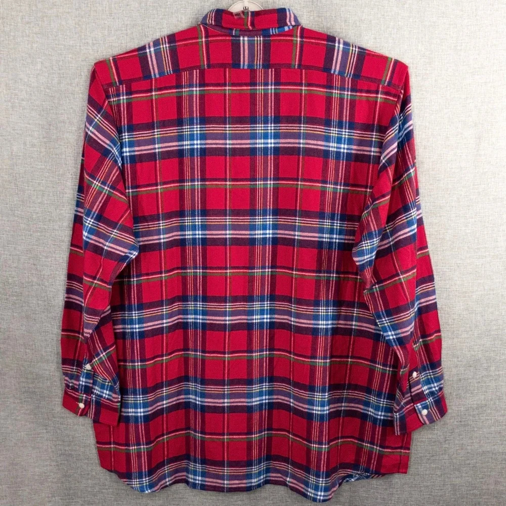 Polo Ralph Lauren Men's 4XLT Plaid Button Up Shirt Red NWT Big Tall $138